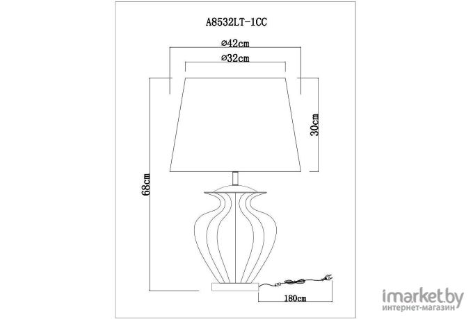 Настольная лампа Arte Lamp A8532LT-1CC