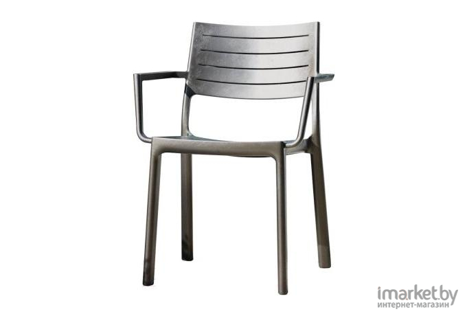 Садовый стул Keter Metaline серебристый [247276]