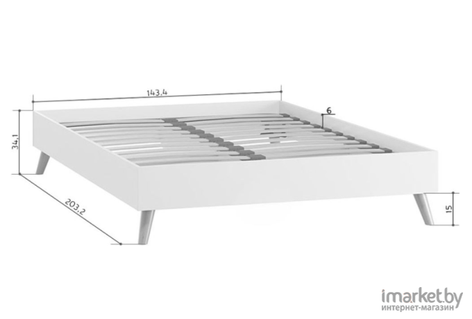 Кровать Woodcraft Дарлайн 140 White