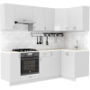 Готовая кухня Сивирин-Компани Клео глосc 1.2x2.3 правая белый глянец/белый глянец