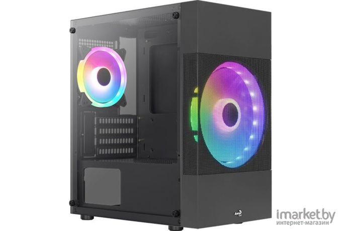 Корпус для компьютера AeroCool Atomic Lite-G-BK-v2 черный [ACCS-PV33123.11]