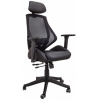 Офисное кресло AKS Space черная эко-кожа/черная сетка-ткань