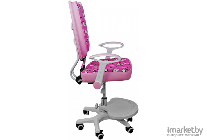 Офисное кресло AKS Pegas ткань с котятатми розовый