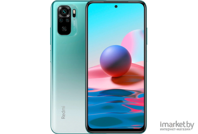 Мобильный телефон Xiaomi Redmi Note 10 4GB/128GB Lake Green