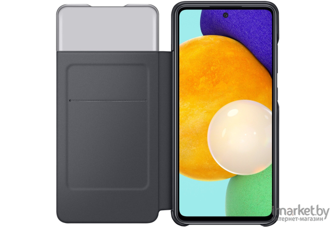 Чехол для телефона Samsung S View Wallet Cover для A52 черный [EF-EA525PBEGRU]