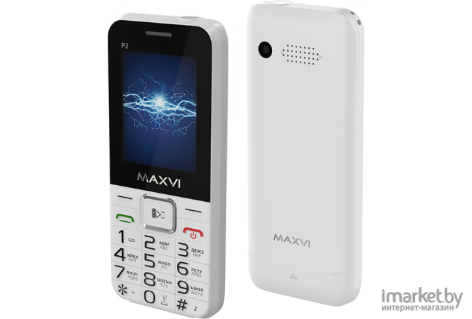 Мобильный телефон Maxvi P2 White