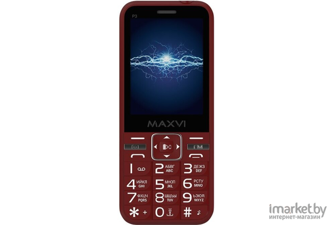 Мобильный телефон Maxvi P3 Wine Red