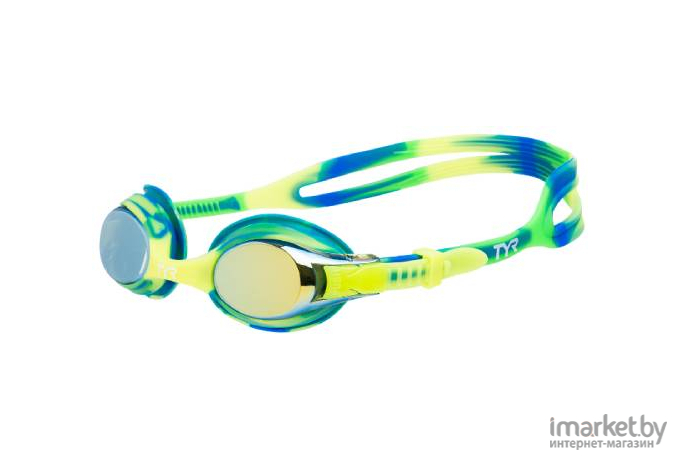 Очки для плавания Tyr Kids Swimple Tie Dye Mirrored лайм [LGSWTDM/298]