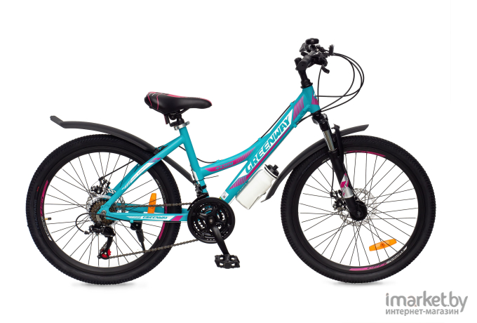 Велосипед Greenway 4930M 24 рама 15 дюймов голубой/розовый