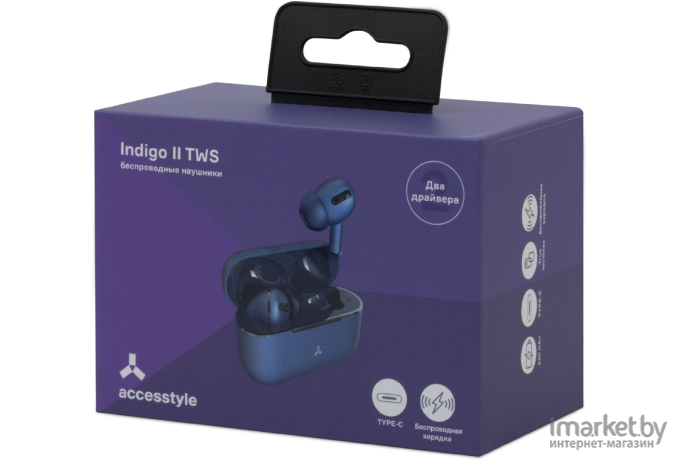 Наушники AccesStyle Indigo II TWS Blue