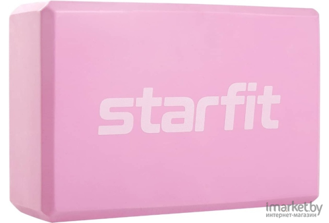 Блок для йоги Starfit Core YB-200 EVA розовый пастель