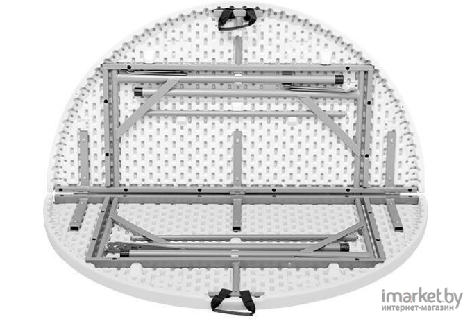 Стол складной пластиковый круглый Calviano 122 см