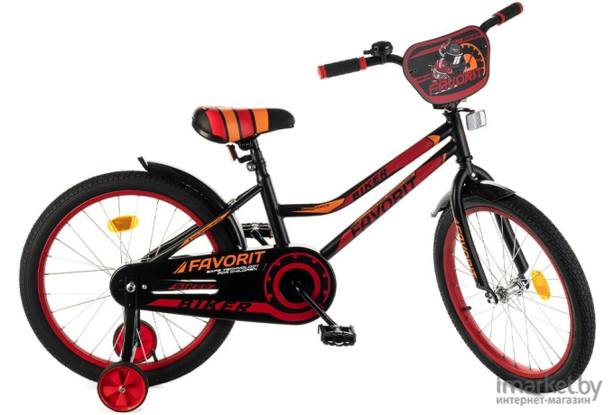Велосипед детский Favorit Biker 16 оранжевый/черный [BIK-P16RD]