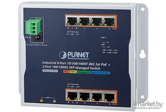 Коммутатор PLANET WGS-4215-8P2S