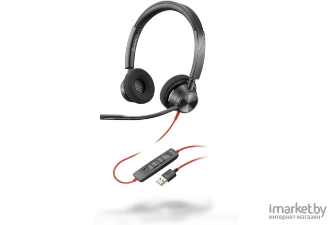 Наушники Plantronics Poly Blackwire 3320 Microsoft USB-A