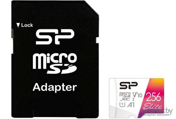 Карта памяти Silicon-Power microSD 256GB Elite A1 microSDXC Class 10 [SP256GBSTXBV1V20SP]