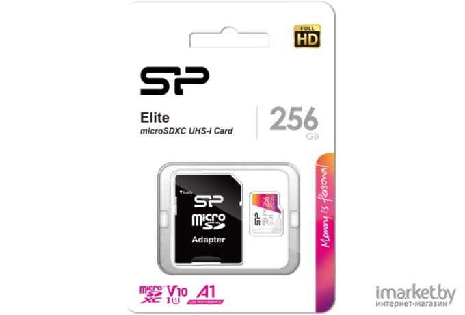 Карта памяти Silicon-Power microSD 256GB Elite A1 microSDXC Class 10 [SP256GBSTXBV1V20SP]