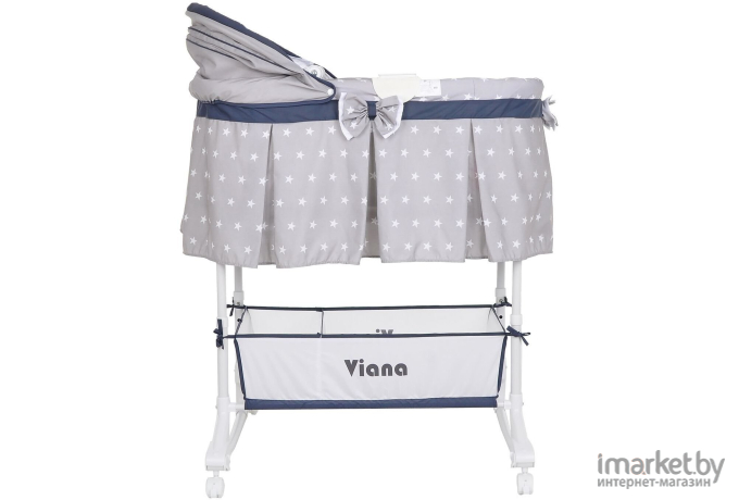 Детская кроватка Pituso Viana 3 в 1 Stars Grey серый [YS401-SG]