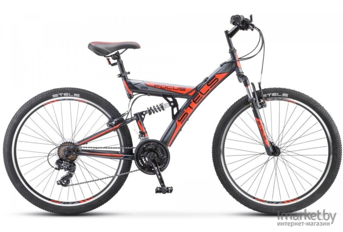 Велосипед Stels Focus 26 V 18 sp V030 р.18 оранжевый/черный [LU086305]