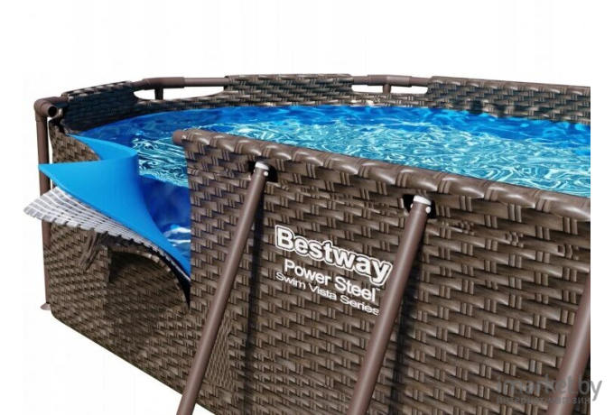 Каркасный бассейн Bestway Power Steel Swim Vista 56716 (549x274x122 с фильтр-насосом и лестницей)