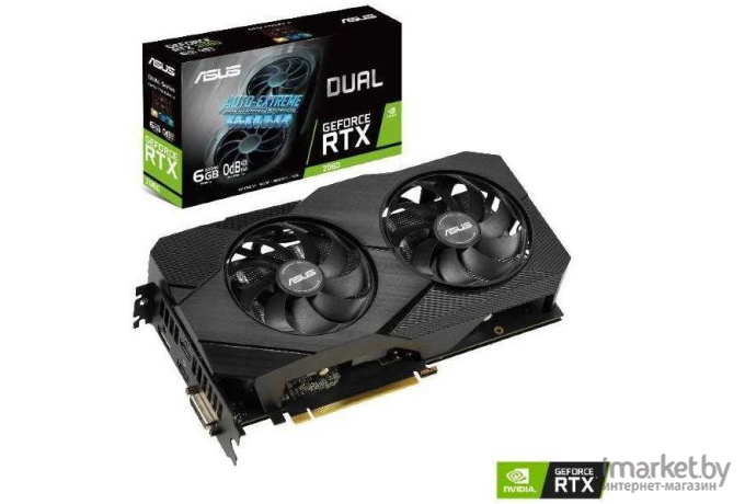 Видеокарта ASUS NVIDIA GeForce RTX 2060 [DUAL-RTX2060-6G-EVO]