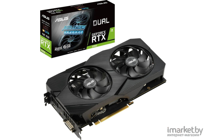 Видеокарта ASUS NVIDIA GeForce RTX 2060 [DUAL-RTX2060-6G-EVO]