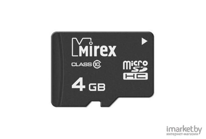 Карта памяти Mirex microSD 4GB microSDHC Class 10 [13612-MC10SD04]