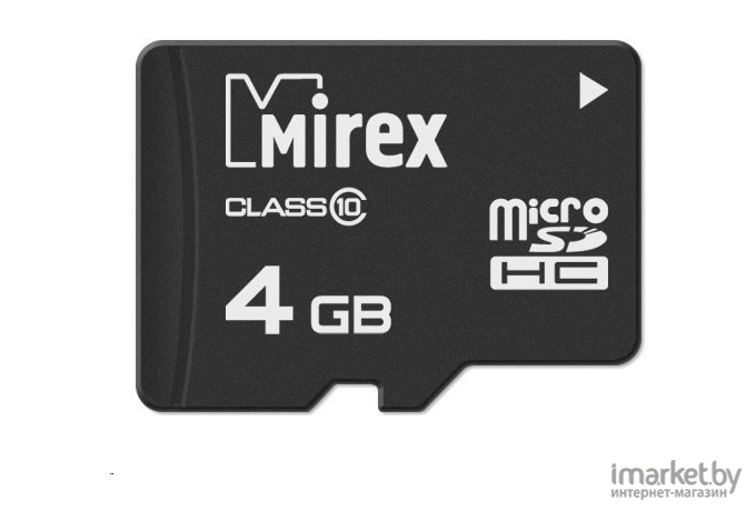 Карта памяти Mirex microSD 4GB microSDHC Class 10 [13612-MC10SD04]