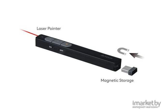 Пульт ДУ A4Tech LP15 Презентер черный