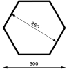 Полка Domax FHS 300 Hexagonal Shelf BI 300x260x115x18 белый [67701]