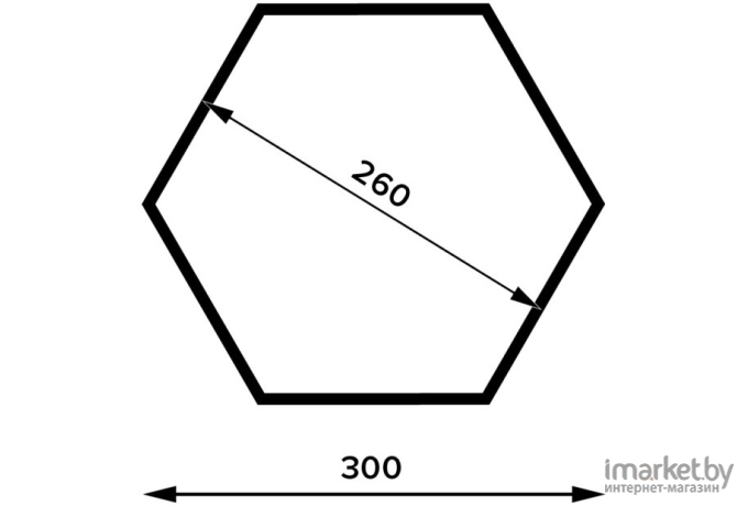 Полка Domax FHS 300 Hexagonal Shelf BI 300x260x115x18 белый [67701]