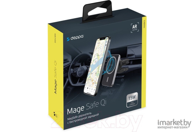 Автомобильный держатель Deppa Mage Safe for iPhone Black [55185]