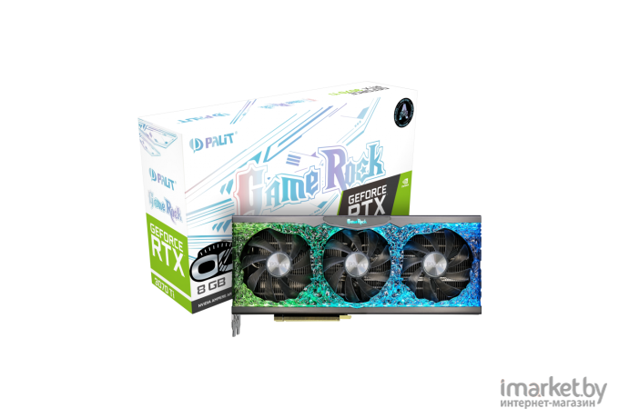 Видеокарта Palit PCI-E nVidia GeForce RTX3070TI GAMEROCK OC 8Gb [NED307TT19P2-1047G]