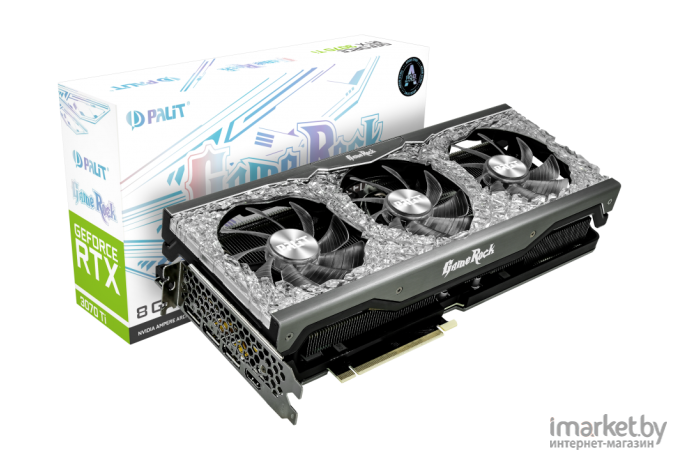 Видеокарта Palit PCI-E nVidia GeForce RTX3070TI GAMEROCK 8Gb [NED307T019P2-1047G]