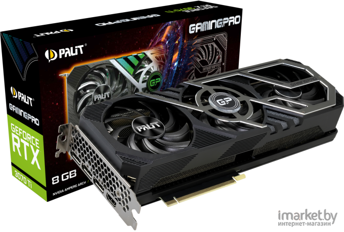 Видеокарта Palit PCI-E nVidia GeForce RTX3070TI GAMINGPRO 8Gb [NED307T019P2-1046A]