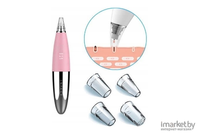 Вакуумный аппарат для чистки лица Inface MS7000 Pink