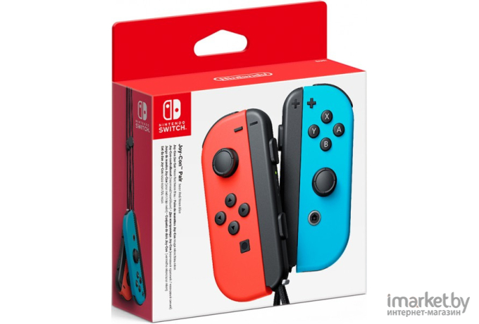 Геймпад Nintendo NS: Набор 2 Контроллеры Joy-Con (неоновый красный / неоновый синий) неоновый красный / неоновый синий [45496430566]