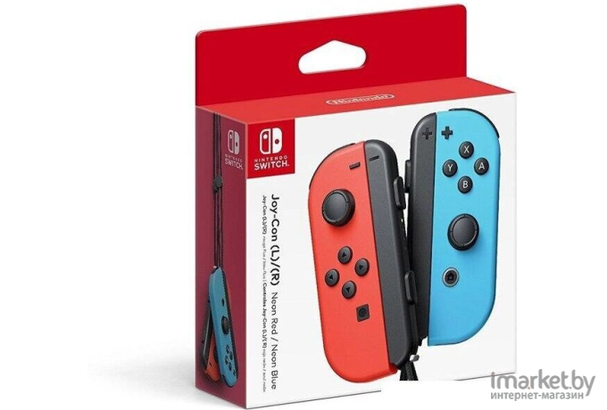 Геймпад Nintendo NS: Набор 2 Контроллеры Joy-Con (неоновый красный / неоновый синий) неоновый красный / неоновый синий [45496430566]