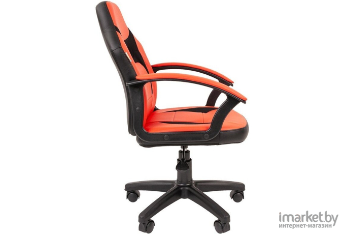 Офисное кресло CHAIRMAN Kids 110 экопремиум черный/красный