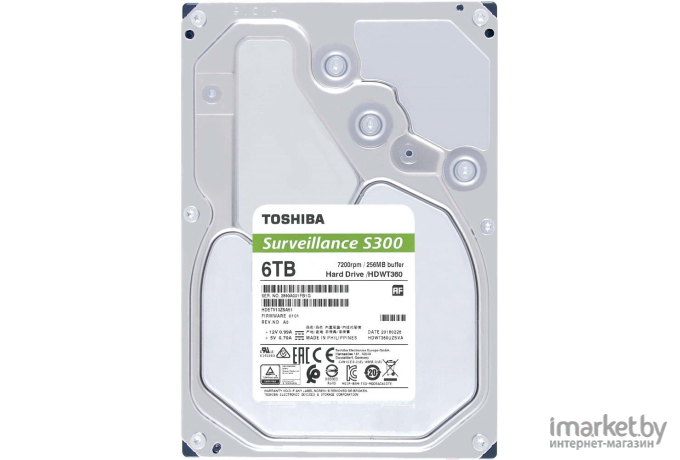 Жесткий диск Toshiba 6Tb Surveillance S300 [HDWT860UZSVA]