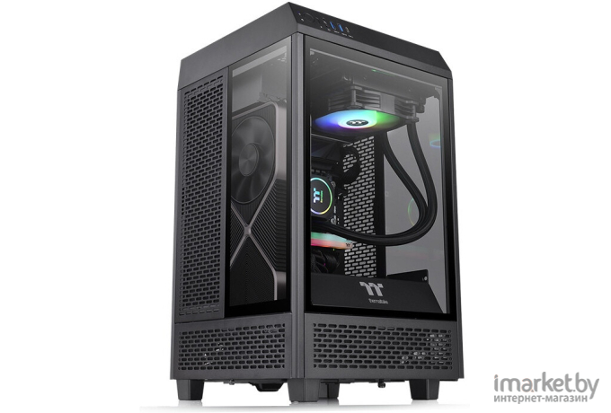 Корпус для компьютера Thermaltake Tower 100 [CA-1R3-00S1WN-00]