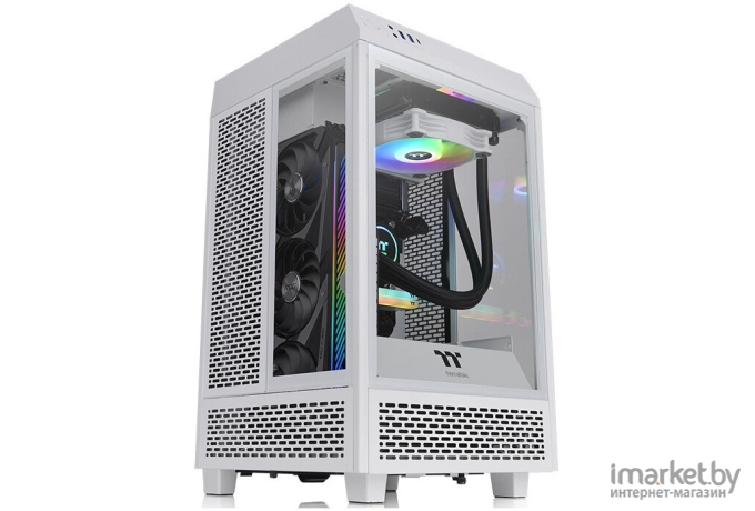 Корпус для компьютера Thermaltake Tower 100 Snow [CA-1R3-00S6WN-00]