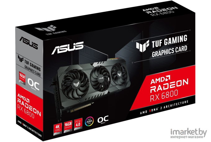Видеокарта ASUS PCI-E AMD Radeon RX 6800 [TUF-RX6800-O16G-GAMING]