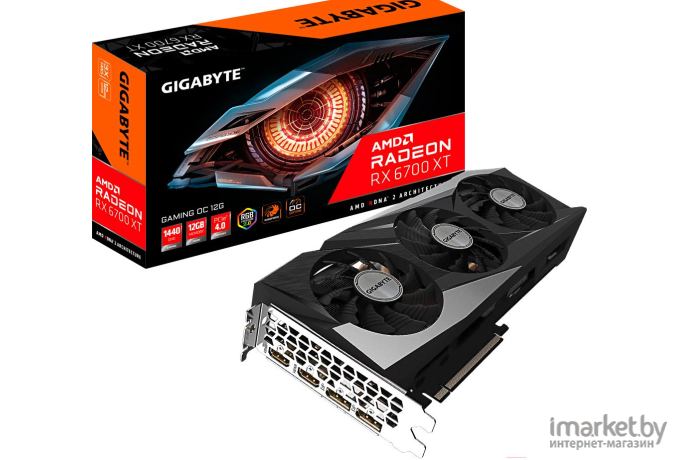 Видеокарта Gigabyte PCIE16 RX6700XT 12GB GDDR6 [GV-R67XTGAMING OC-12GD]