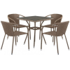 Комплект садовой мебели Afina garden T282BNT/Y137C-W56 4Pcs Light Brown