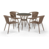 Комплект садовой мебели Afina garden T282ANT/Y137C-W56 4Pcs Light Brown