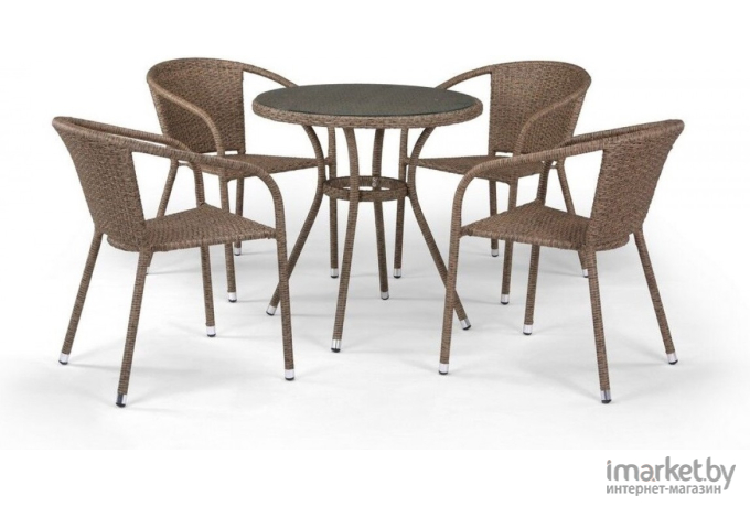 Комплект садовой мебели Afina garden T282ANT/Y137C-W56 4Pcs Light Brown