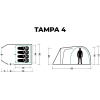Палатка Trek Planet Tampa 4 зеленый [70217]