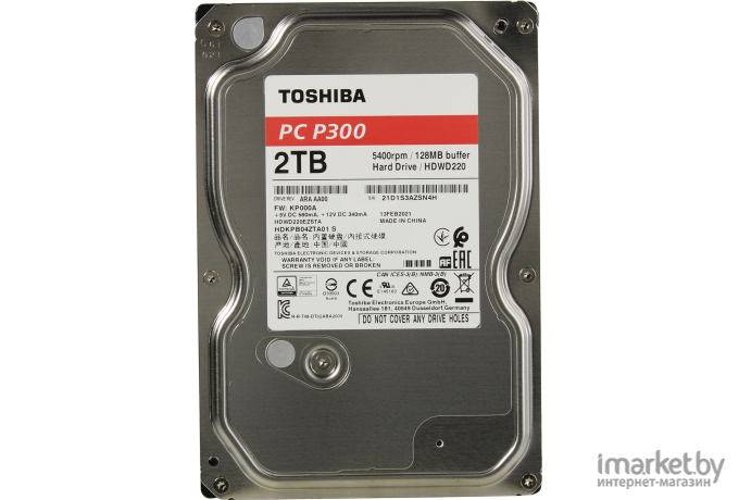 Жесткий диск Toshiba P300 2TB (HDWD220EZSTA)