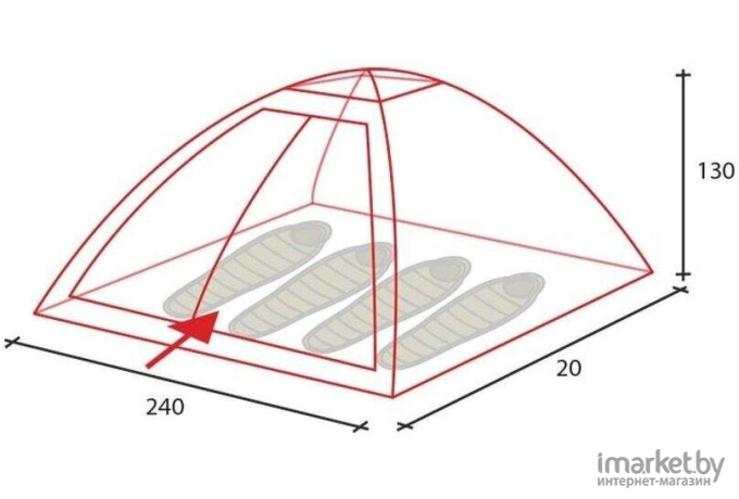 Палатка Comfort Simple 4 зеленый